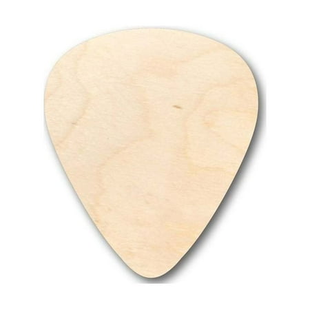 Unfinished Wood Guitar Pick Shape - Music - Craft - up to 46" DIY 8" / 1/4"