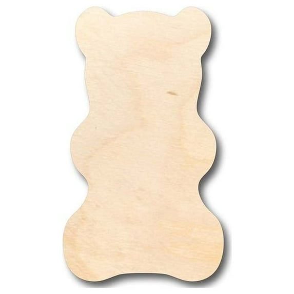Unfinished Wood Gummy Bear Shape - Candy - Craft - up to 46" DIY 14" / 1/4"