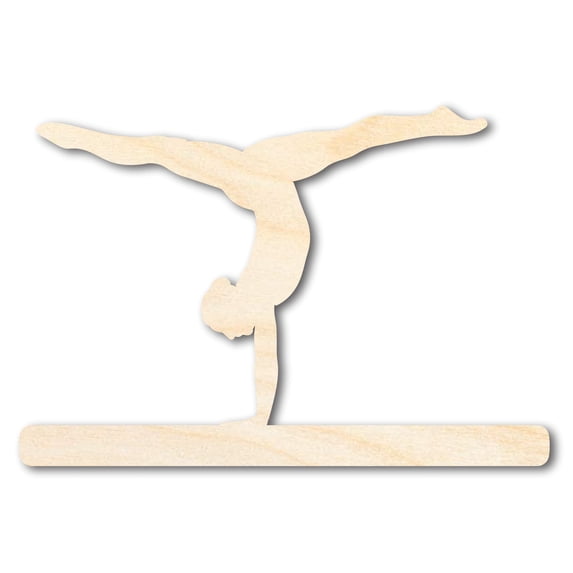 Unfinished Wood Gymnast Balance Beam Shape | DIY Craft Cutout 7" / 1/4"