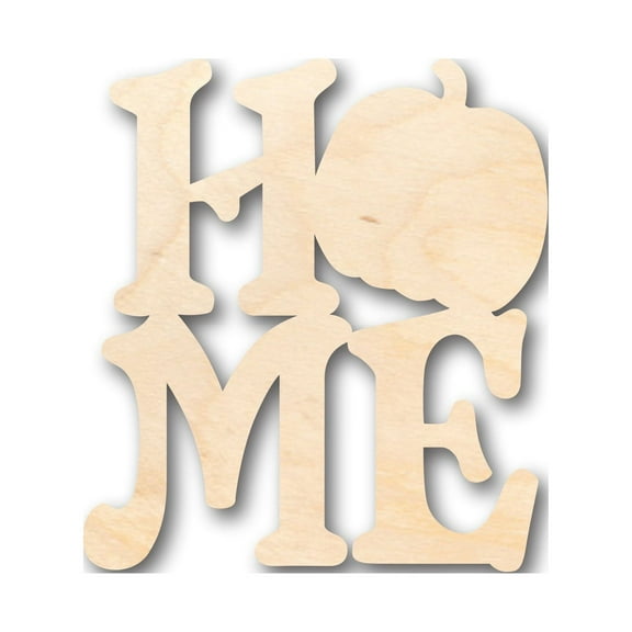 Unfinished Wood HOME Pumpkin Shape - Craft - up to 46" DIY 3" / 1/4"