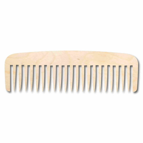 Unfinished Wood Hair Comb Silhouette - Craft- up to 46" DIY 18" / 1/2"