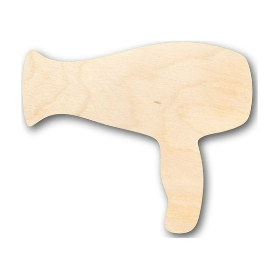 Unfinished Wood Hair Dryer Shape - Salon - Craft - up to 46" DIY 20" / 1/4"