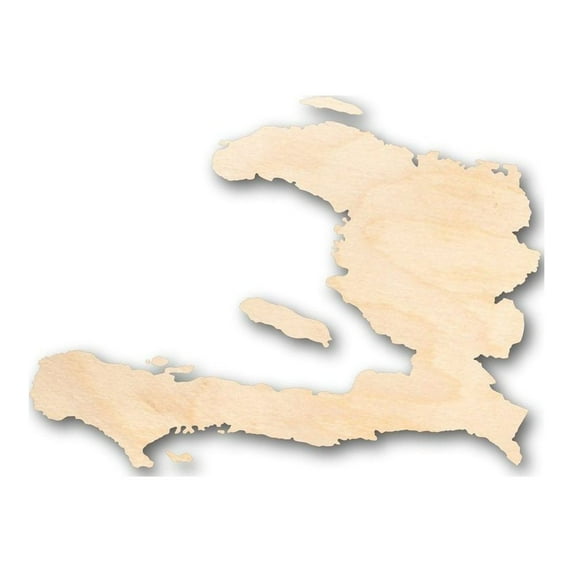 Unfinished Wood Haiti Shape - Country - Craft - up to 46" DIY 24" / 1"