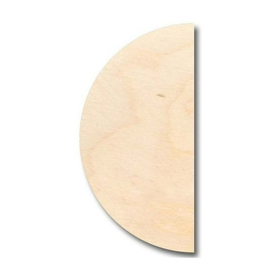 Unfinished Wood Half Semi Circle Shape - Craft - up to 46" DIY 5" / 1/2"
