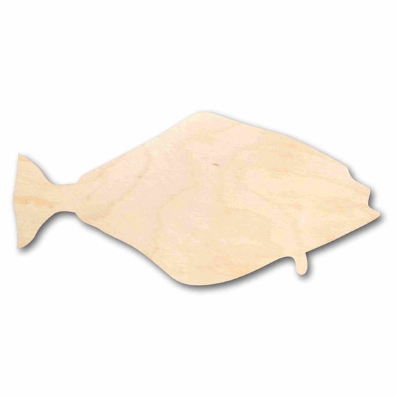 Unfinished Wood Halibut Fish Silhouette - Craft- up to 46" DIY 46" / 3/4"