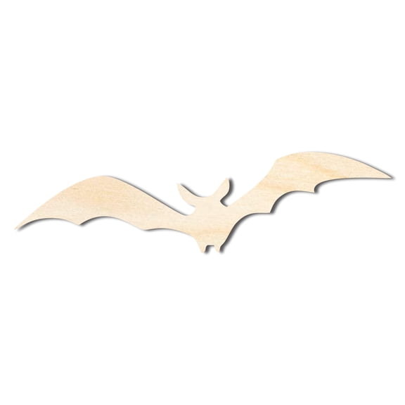 Unfinished Wood Halloween Bat Shape - Craft - up to 46" 3" / 1/2"