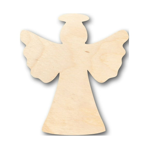 Unfinished Wood Halo Angel Shape - Craft - up to 46" DIY 4" / 1/8"