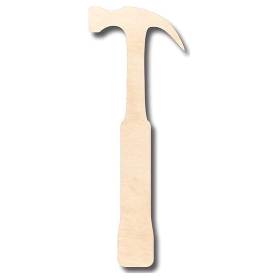 Unfinished Wood Hammer Shape - Tool - Craft - up to 46" DIY 20" / 1/2"
