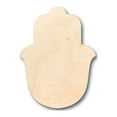 thumbnail image 1 of Unfinished Wood Hamsa Shape - Craft - up to 46" DIY 5" / 1/4", 1 of 8
