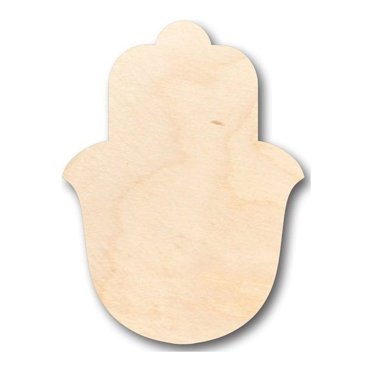 Unfinished Wood Hamsa Shape - Craft - up to 46" DIY 5" / 1/8"