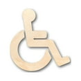 thumbnail image 1 of Unfinished Wood Handicap Symbol Shape - (2 Piece) Craft - up to 46" DIY 20" / 1/4", 1 of 3