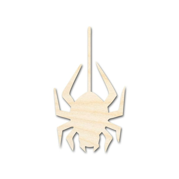 Unfinished Wood Hanging Spider Shape - Craft - up to 46" 4" / 1/4"