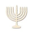 thumbnail image 1 of Unfinished Wood Hanukkiah Menorah Shape - Craft - up to 46" 10" / 1/2", 1 of 5