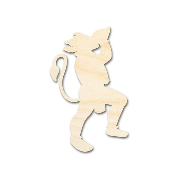 Unfinished Wood Hanuman Shape - Craft - up to 46" 6" / 1/8"