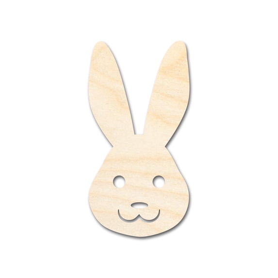 Unfinished Wood Happy Bunny Shape - Bunny Head Craft - up to 46" DIY 24" / 3/4"