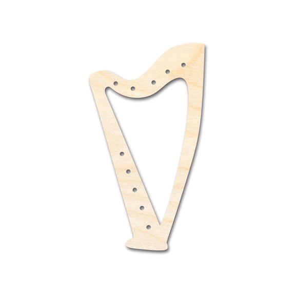 Unfinished Wood Harp with Holes Shape - Craft - up to 46" 20" / 3/4"