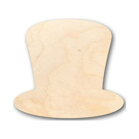 Unfinished Wood Hat - Magician's Top Hat- Craft up to 46" DIY 12" / 1/8"