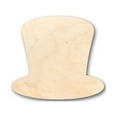 thumbnail image 1 of Unfinished Wood Hat - Magician's Top Hat- Craft up to 46" DIY 5" / 1/4", 1 of 3