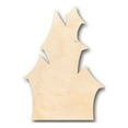 thumbnail image 1 of Unfinished Wood Haunted House Shape - Halloween - Craft - up to 46" DIY 16" / 3/4", 1 of 3