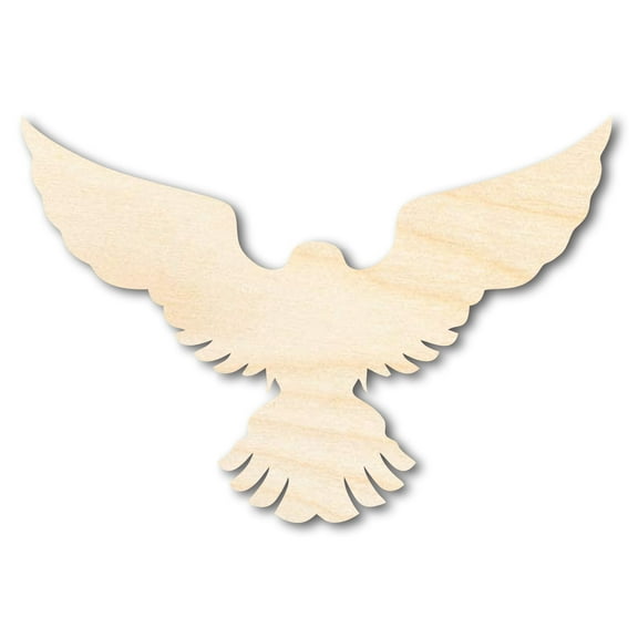 Unfinished Wood Hawk Mascot Shape 16" / 1/2"