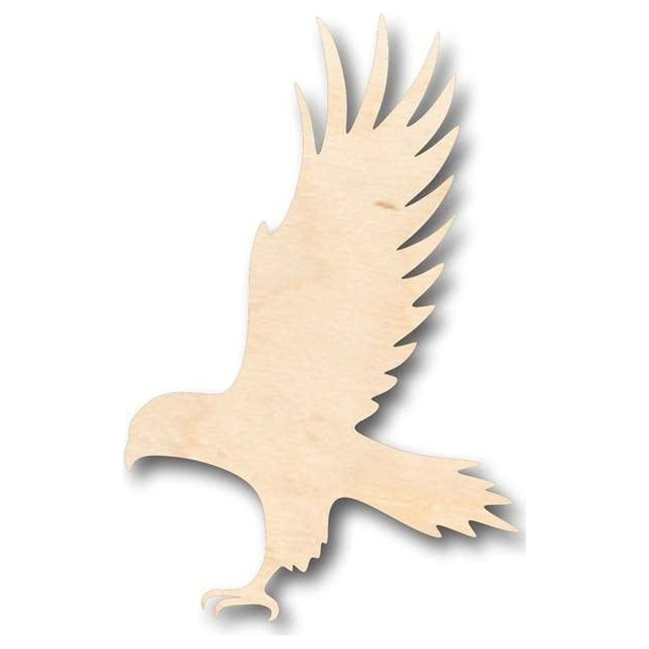 Unfinished Wood Hawk Shape - Animal - Wildlife - Craft - up to 46