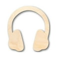 thumbnail image 1 of Unfinished Wood Headphones Shape - Music - Craft - up to 46" DIY 6" / 1/4", 1 of 3