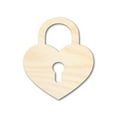 thumbnail image 1 of Unfinished Wood Heart Lock Shape 14" / 1/2", 1 of 3