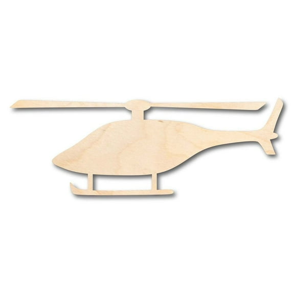 Unfinished Wood Helicopter Shape - Military - News - Craft - up to 46" DIY 18" / 1/2"