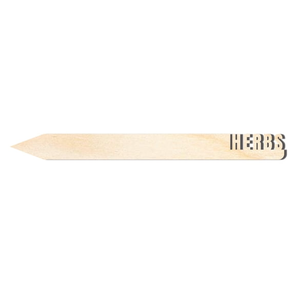 Unfinished Wood Herbs Garden Stake | DIY Craft Cutout 12" / 1/4"
