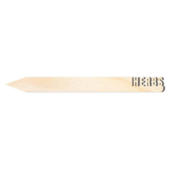 Unfinished Wood Herbs Garden Stake | DIY Craft Cutout 18" / 1/8"