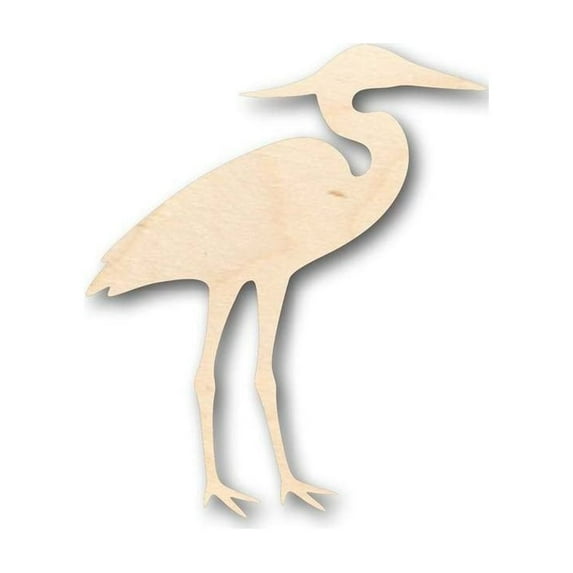 Unfinished Wood Heron Shape - Bird - Wildlife - Craft - up to 46" DIY 16" / 3/4"