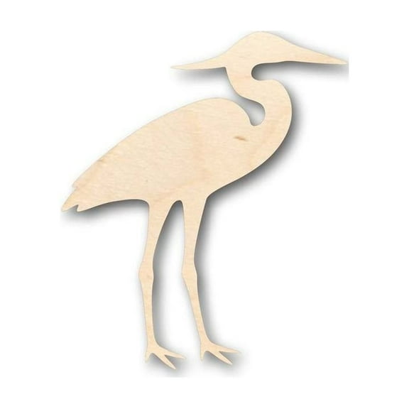 Unfinished Wood Heron Shape - Bird - Wildlife - Craft - up to 46" DIY 6" / 1/4"