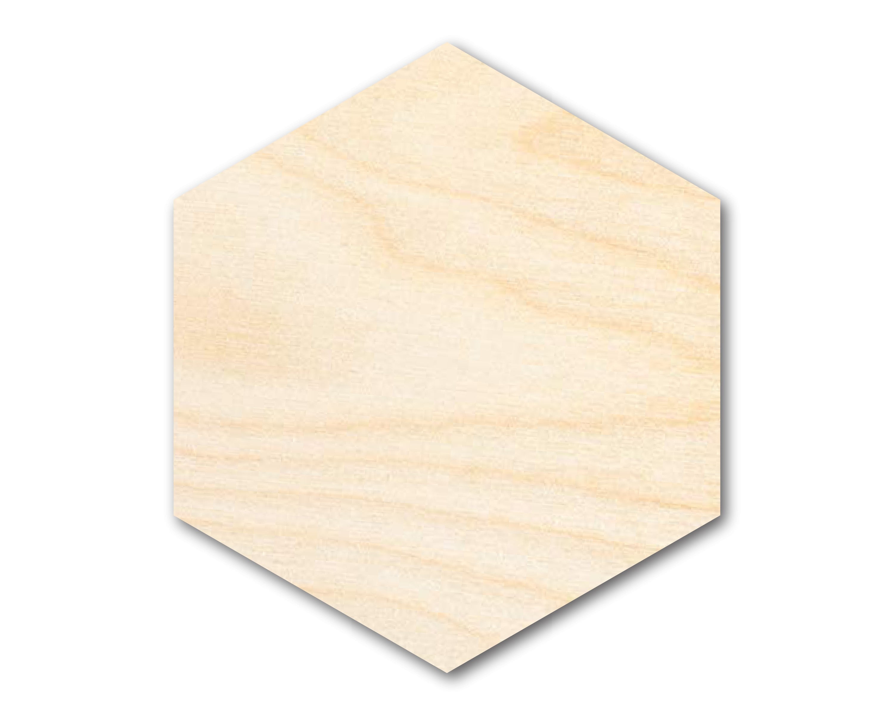 Unfinished Wood Hexagon Shape Craft up to 24" DIY 8" / 1/4