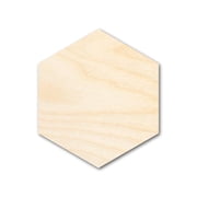 Unfinished Wood Hexagon Shape - Craft - up to 46" DIY 3" / 1/2"