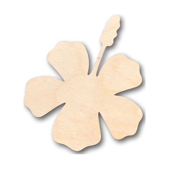 Unfinished Wood Hibiscus Shape - Spring - Flower - Craft - up to 46" DIY 14" / 1"