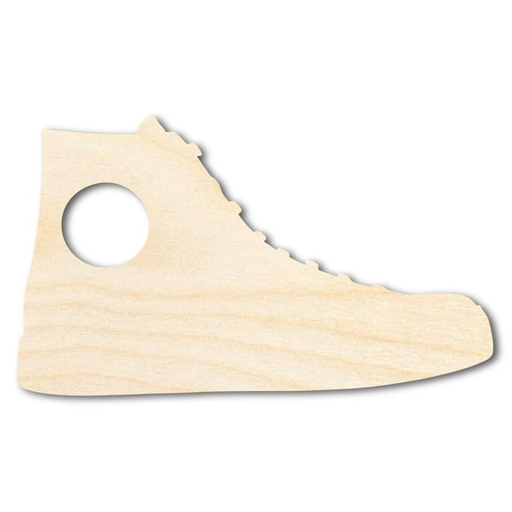Unfinished Wood High Top Shoe Shape | DIY Craft Cutout | up to 46" DIY 7" / 1/4"