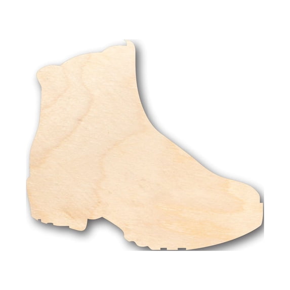 Unfinished Wood Hiking Boots Shape - Craft - up to 46" DIY 20" / 1/4"