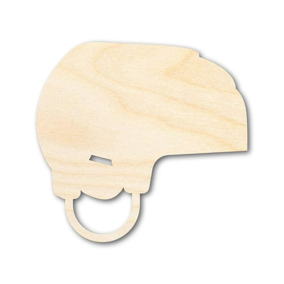 Unfinished Wood Hockey Helmet Shape | DIY Craft Cutout | up to 46" DIY 4" / 1/2"