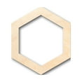 thumbnail image 1 of Unfinished Wood Hollow Hexagon Honeycomb Shape - Craft - up to 46" DIY 18" / 1", 1 of 3