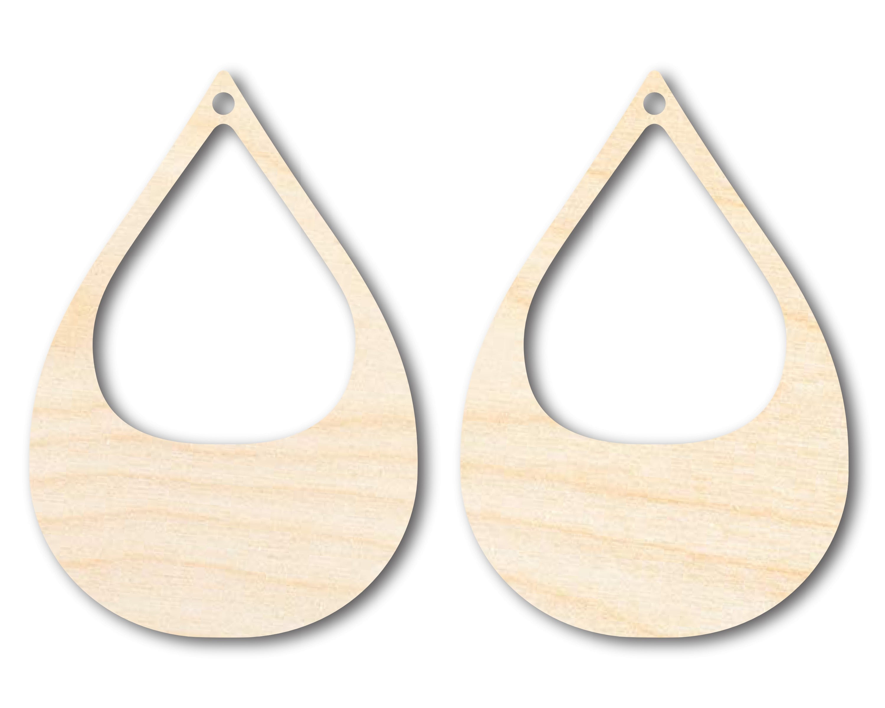 PH PandaHall 60-Piece Unfinished Wooden Teardrop Earring Blanks – 3 Sizes, For DIY Jewelry Making & Crafts
