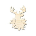 thumbnail image 1 of Unfinished Wood Holly Reindeer Head Shape - Craft - up to 46" DIY 8" / 1/2", 1 of 4