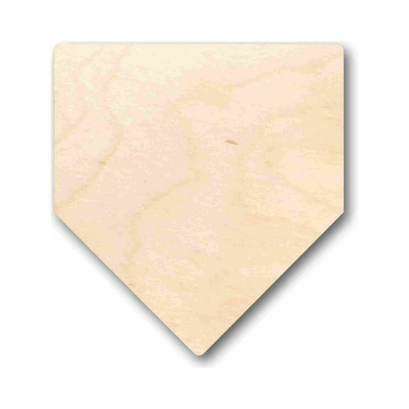 Unfinished Wood Home Plate Baseball Softball Diamond Base Silhouette - Craft- up to 46" DIY 10" / 1/4"