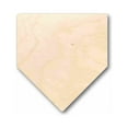 thumbnail image 1 of Unfinished Wood Home Plate Baseball Softball Diamond Base Silhouette - Craft- up to 46" DIY 14" / 1/4", 1 of 7