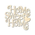thumbnail image 1 of Unfinished Wood Home Sweet Home Shape - Word Craft - up to 46" 12" / 1", 1 of 5
