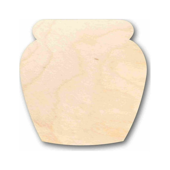 Unfinished Wood Honey Pot Flower Pot Silhouette - Craft- up to 46" DIY 3" / 1/4"