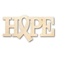 thumbnail image 1 of Unfinished Wood Hope Ribbon Script Shape - Craft - up to 46" DIY 14" / 1/8", 1 of 3