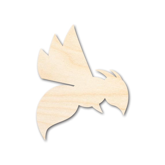 Unfinished Wood Hornet Mascot Shape | DIY Craft Cutout 5" / 1/4"