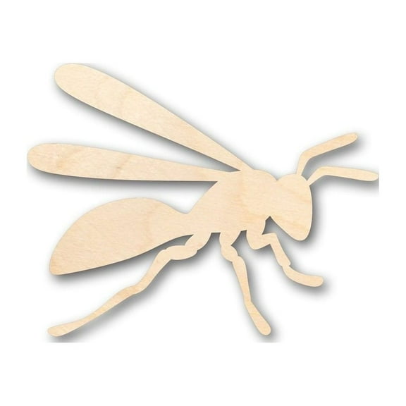Unfinished Wood Hornet Shape - Insect - Animal - Wildlife - Craft - up to 46" DIY 10" / 1/4"