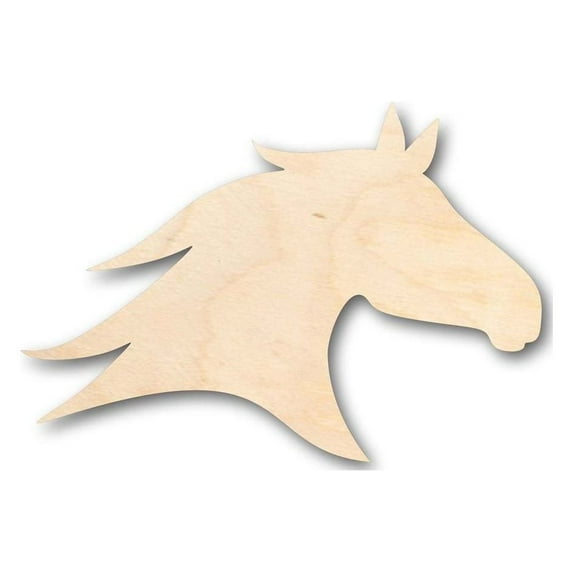Unfinished Wood Horse Head Shape - Farm Ranch - Animal - Craft - up to 46" DIY 20" / 1/2"