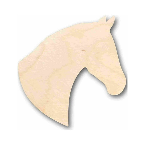 Unfinished Wood Horse Head Silhouette - Craft- up to 24'' DIY 1'' / 1/8''
